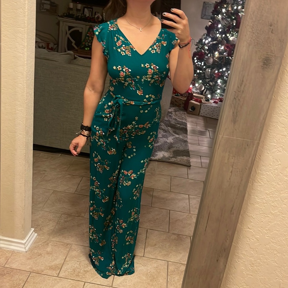 Xhilaration Green Jumpsuit